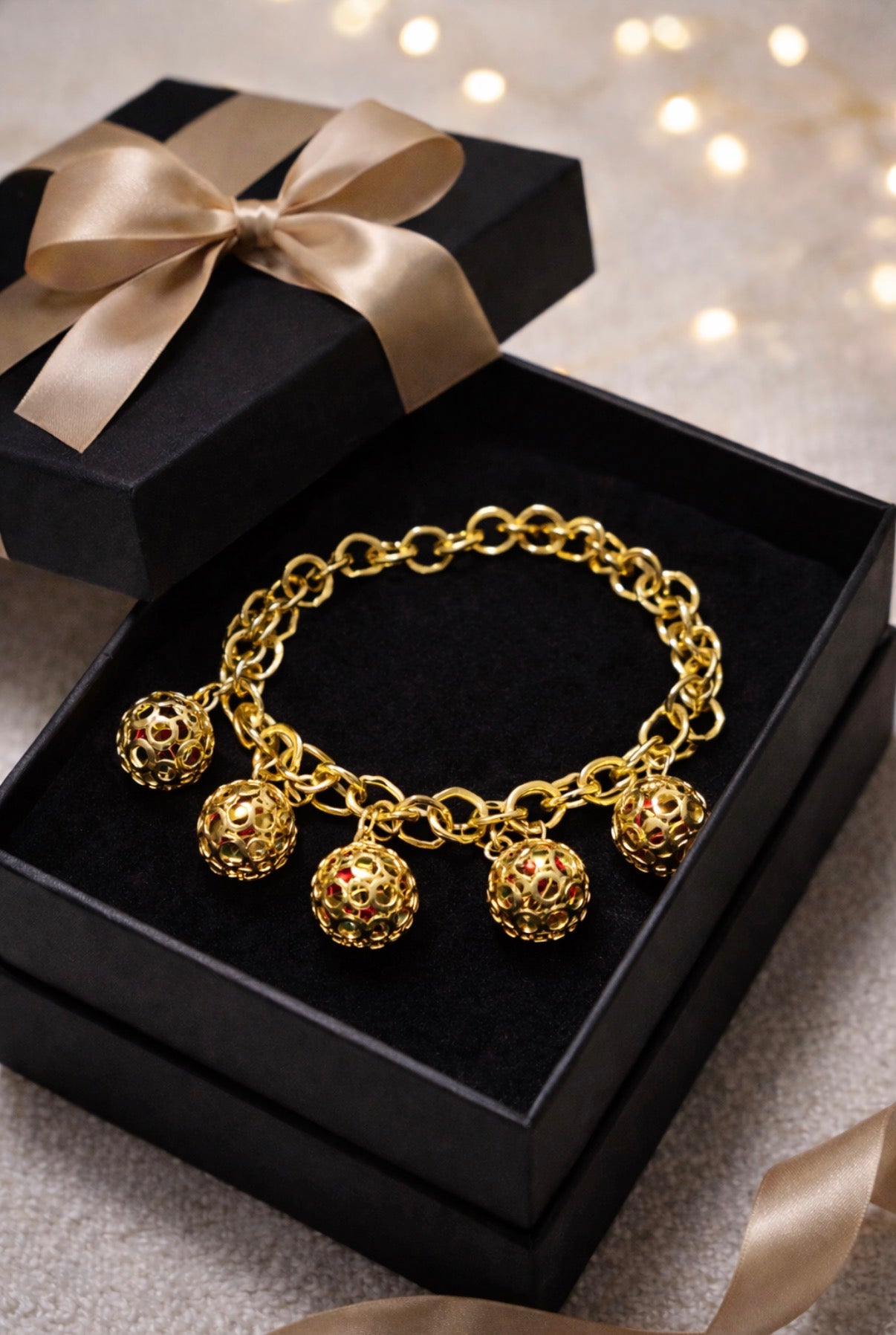 Verona Crimson Charm Bracelet