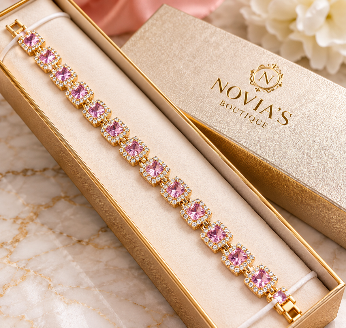 Rosé Royale Crystal Bracelet
